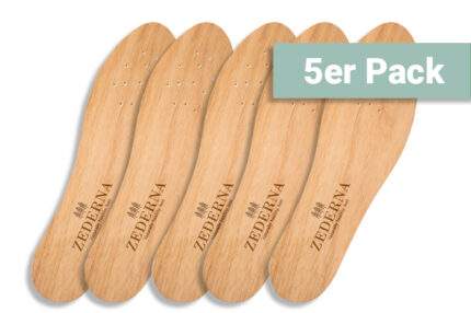 Zedernasohlen 5er Pack gegen Schweißfüße