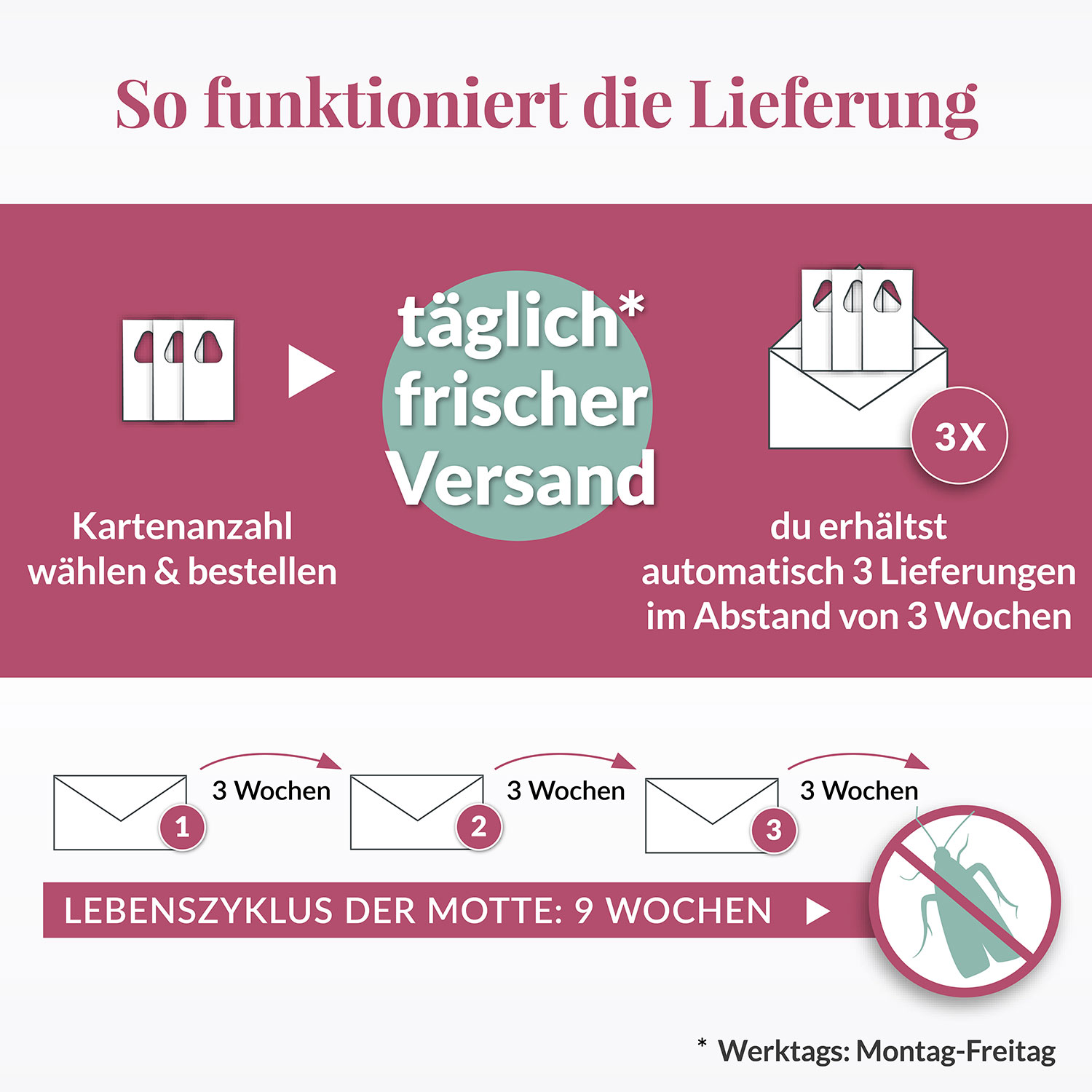 Lieferung Schlupfwespen gegen Lebensmittelmotten