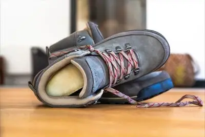 Wollsohle in Wanderschuhen
