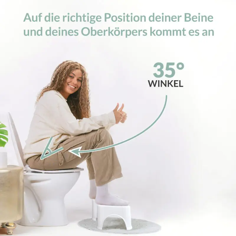 Anwendungstipps für den Toilettenhocker - die richtige Position hilft