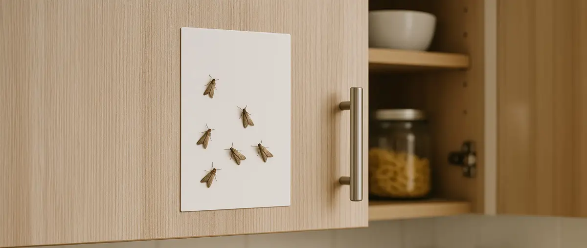 Klebefalle für Lebensmittelmotten - Mottenfalle in Küche